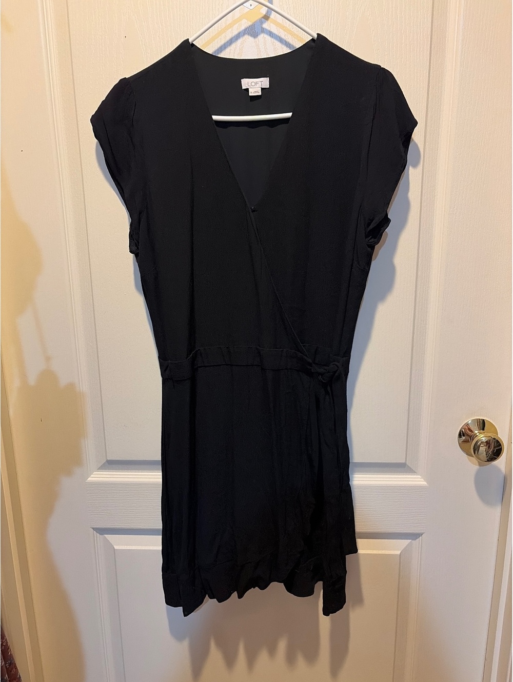 LOFT Black Wrap Dress Size 8